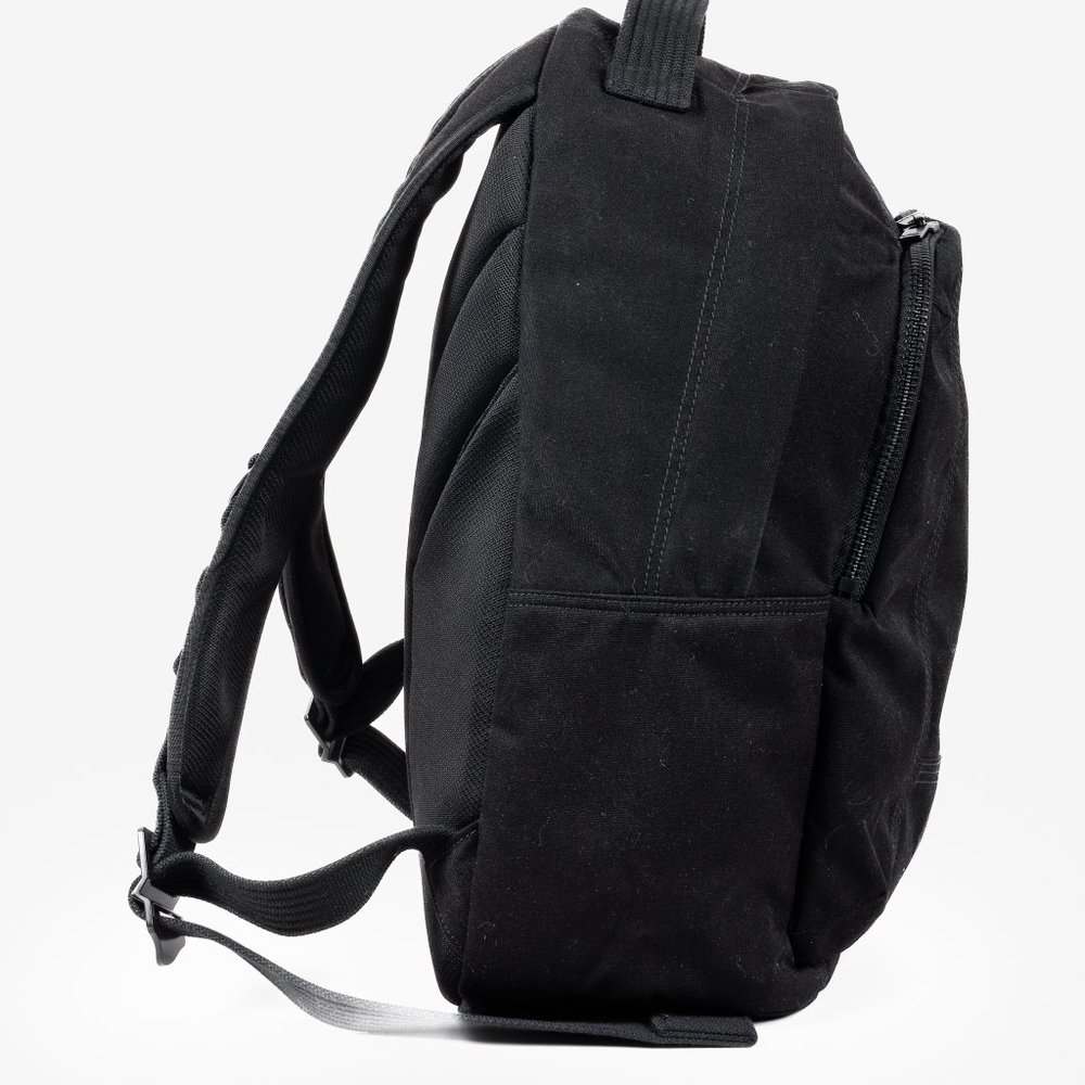 Y-3 Logo Embroidered Black Canvas Backpack - Picture 3 of 16